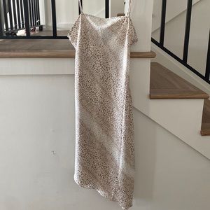 Forever 21 asymmetrical leopard print slip dress